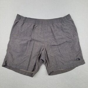 North Face Shorts Mens XL Gray‎ Nylon Mesh Lined Quick Dry Swim Trunks Outdoor